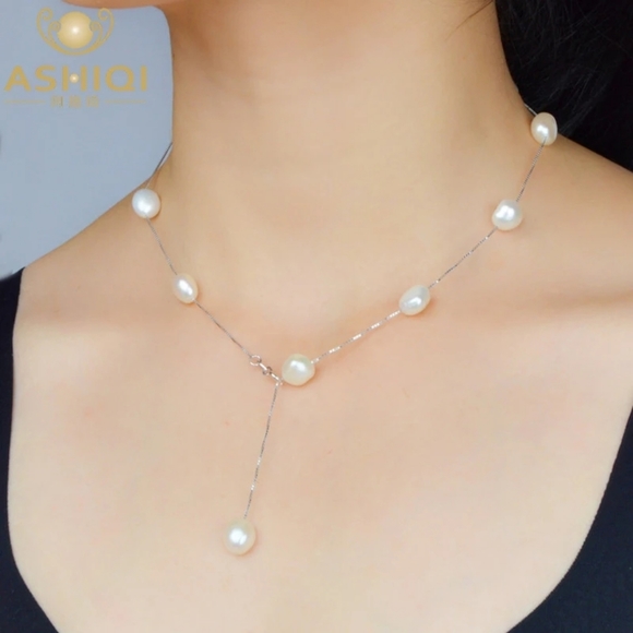 Jewelry - 925 starling silver and freshwater pearl necklace